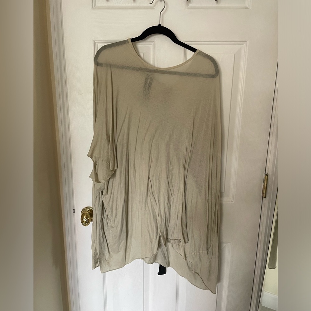 Rick Owens Sheer Gray Tunic Top